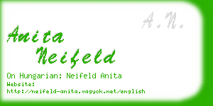 anita neifeld business card